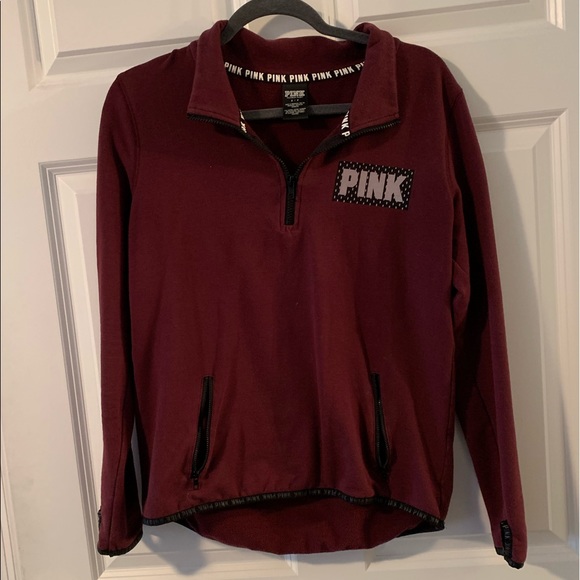 ❌SOLD Victoria Secret Pink Quarter-zip - Picture 3 of 7
